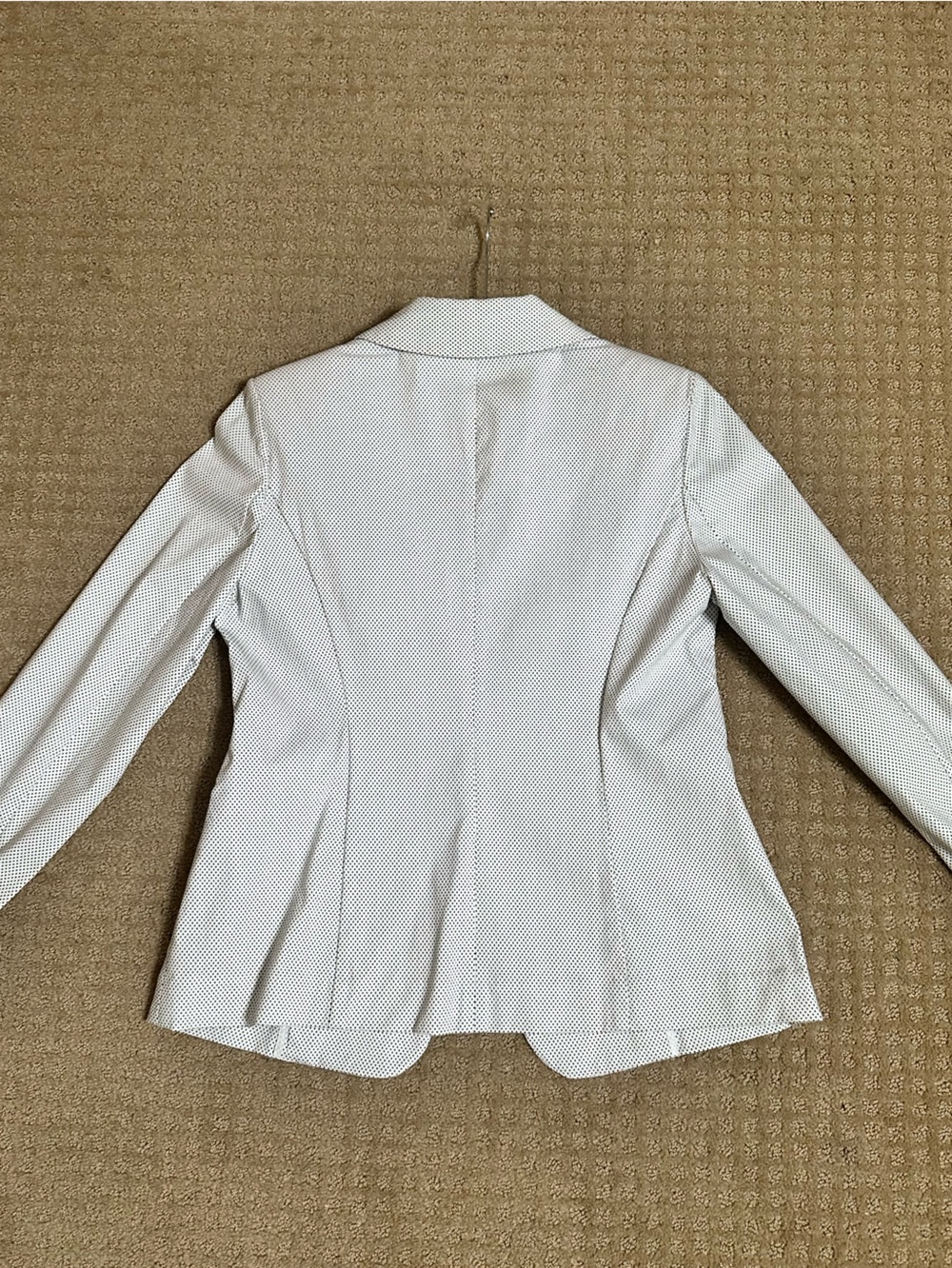 Insight White Textured One-Button Blazer - Picture 3 of 5